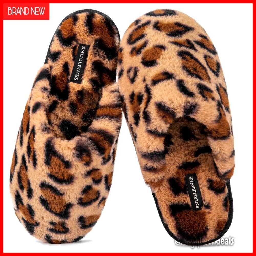 Women's Fuzzy Scuff Slippers Soft Memory Foam Non-slip Indoor House Shoes